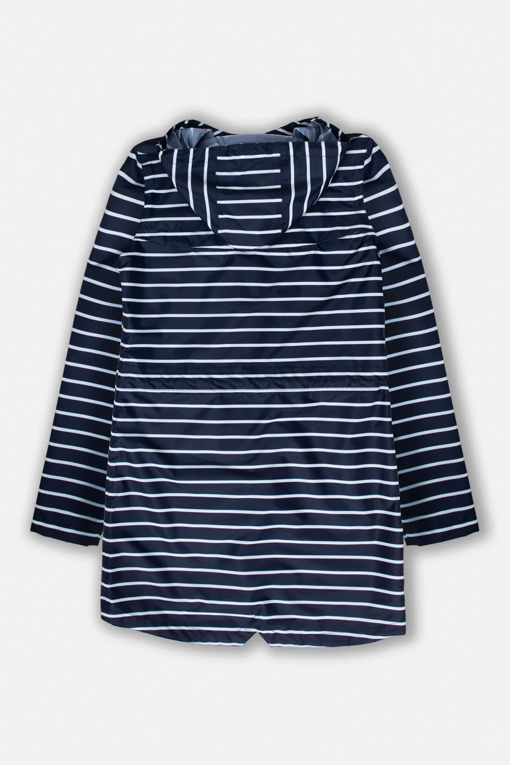 Cara Rain Parka - Navy Stripe - Image 10