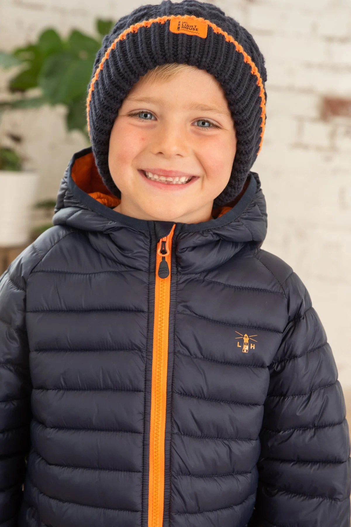 Carter Coat - Navy Orange - Image 4