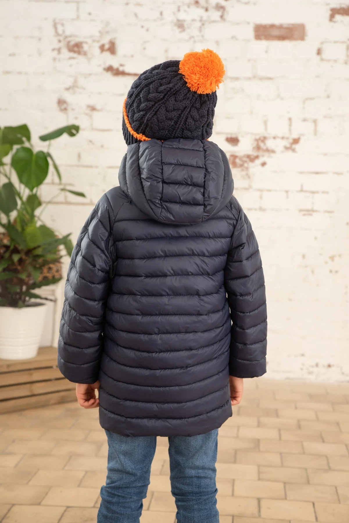 Carter Coat - Navy Orange - Image 5