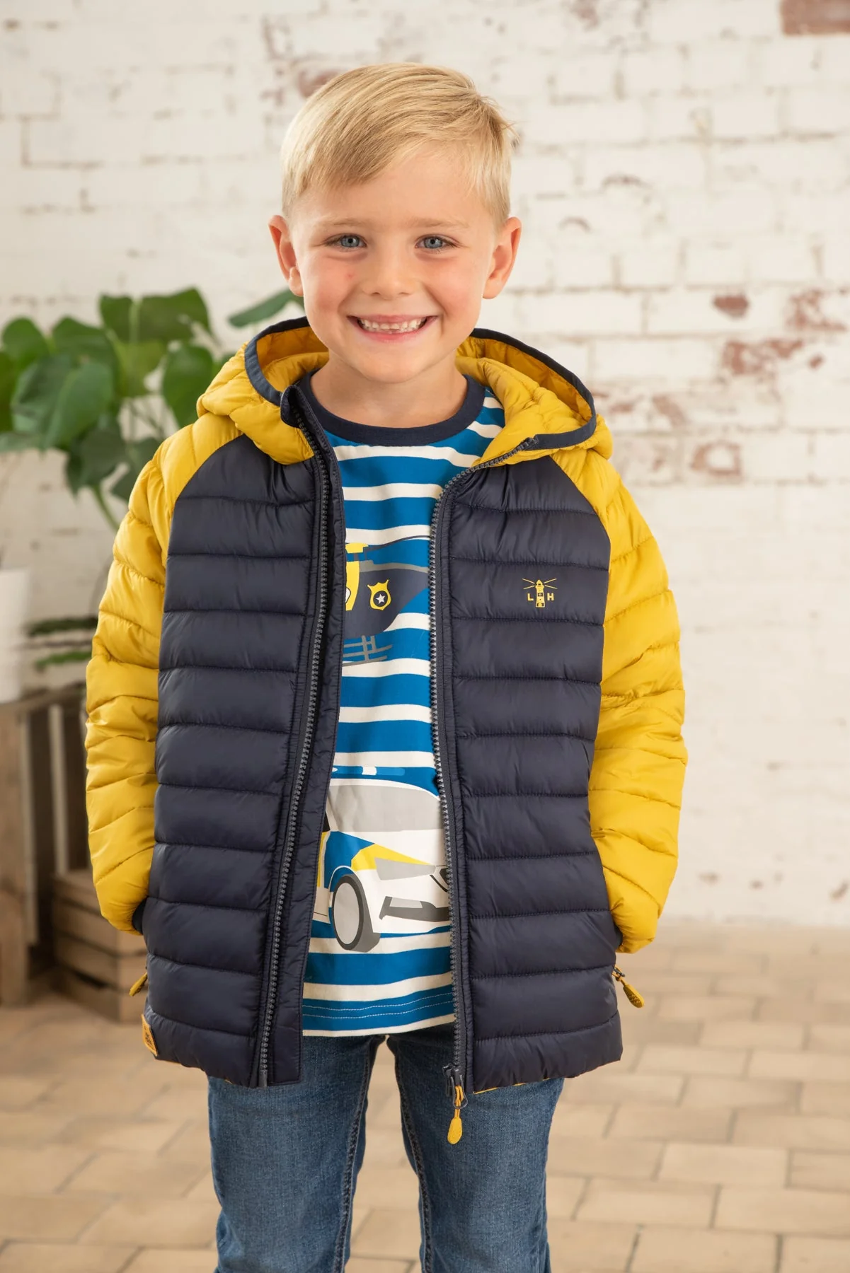 Carter Coat - Navy Yellow - Image 3