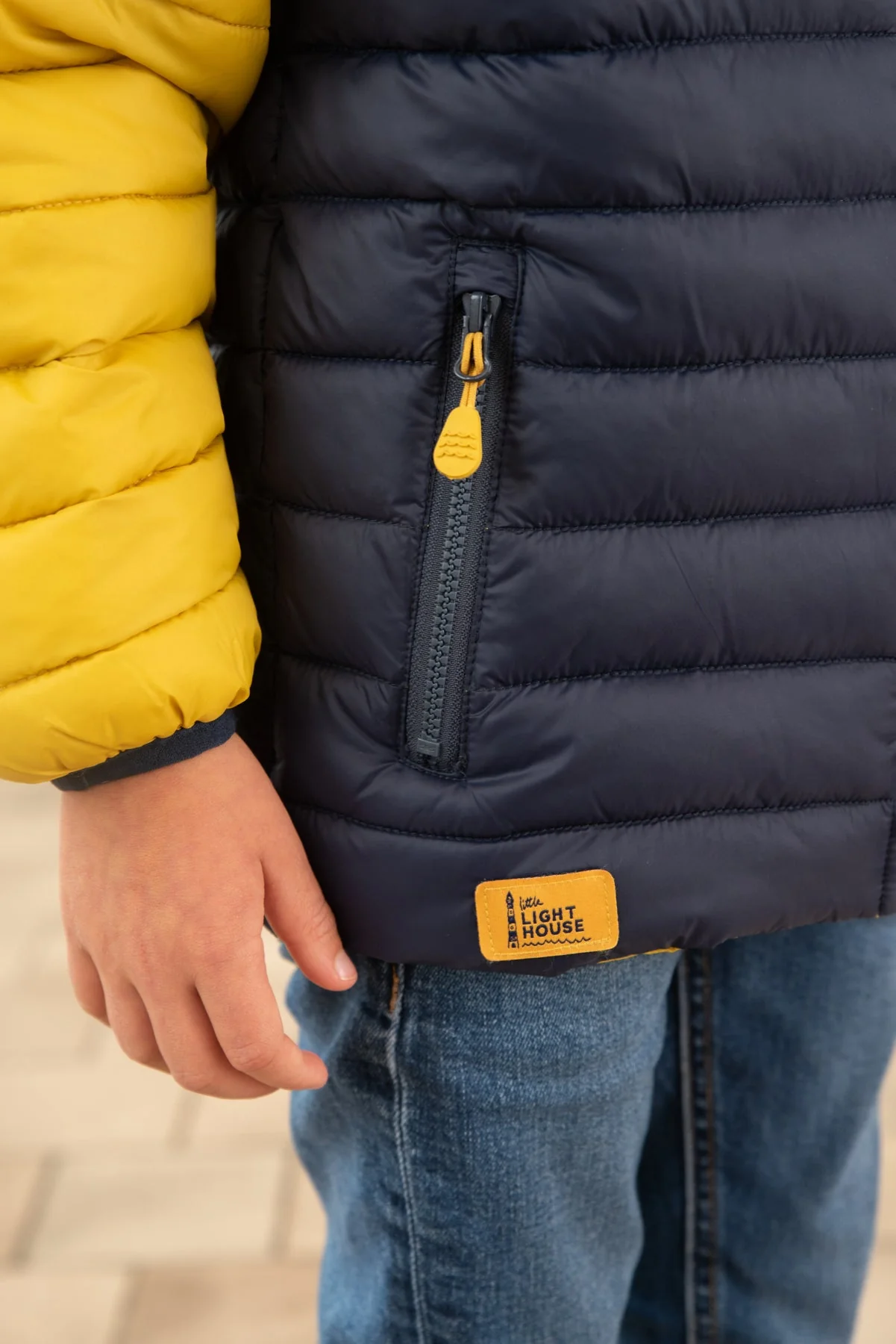 Carter Coat - Navy Yellow - Image 7
