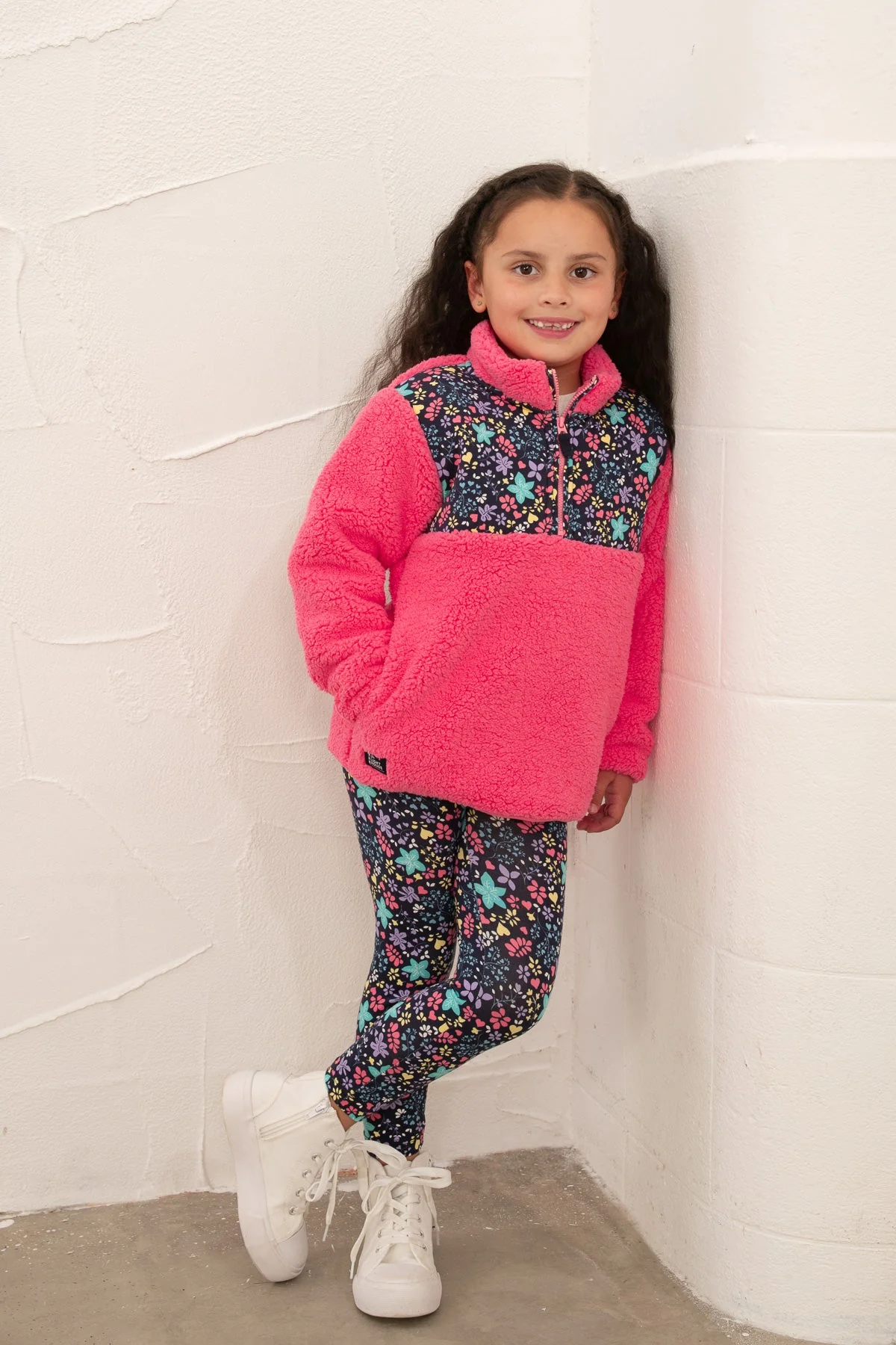 Cassie Fleece - Pink Floral - Image 3