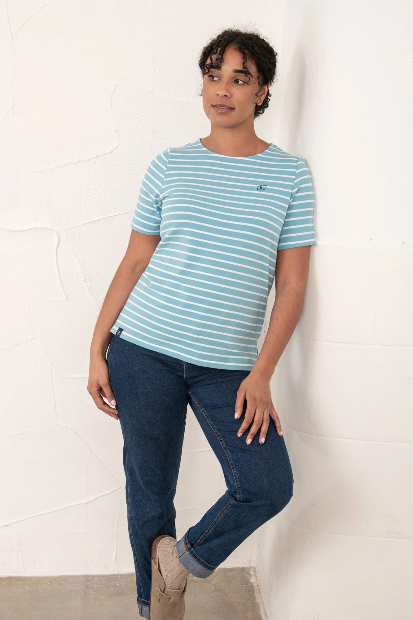 Causeway Tee - Blue Stripe - Image 3