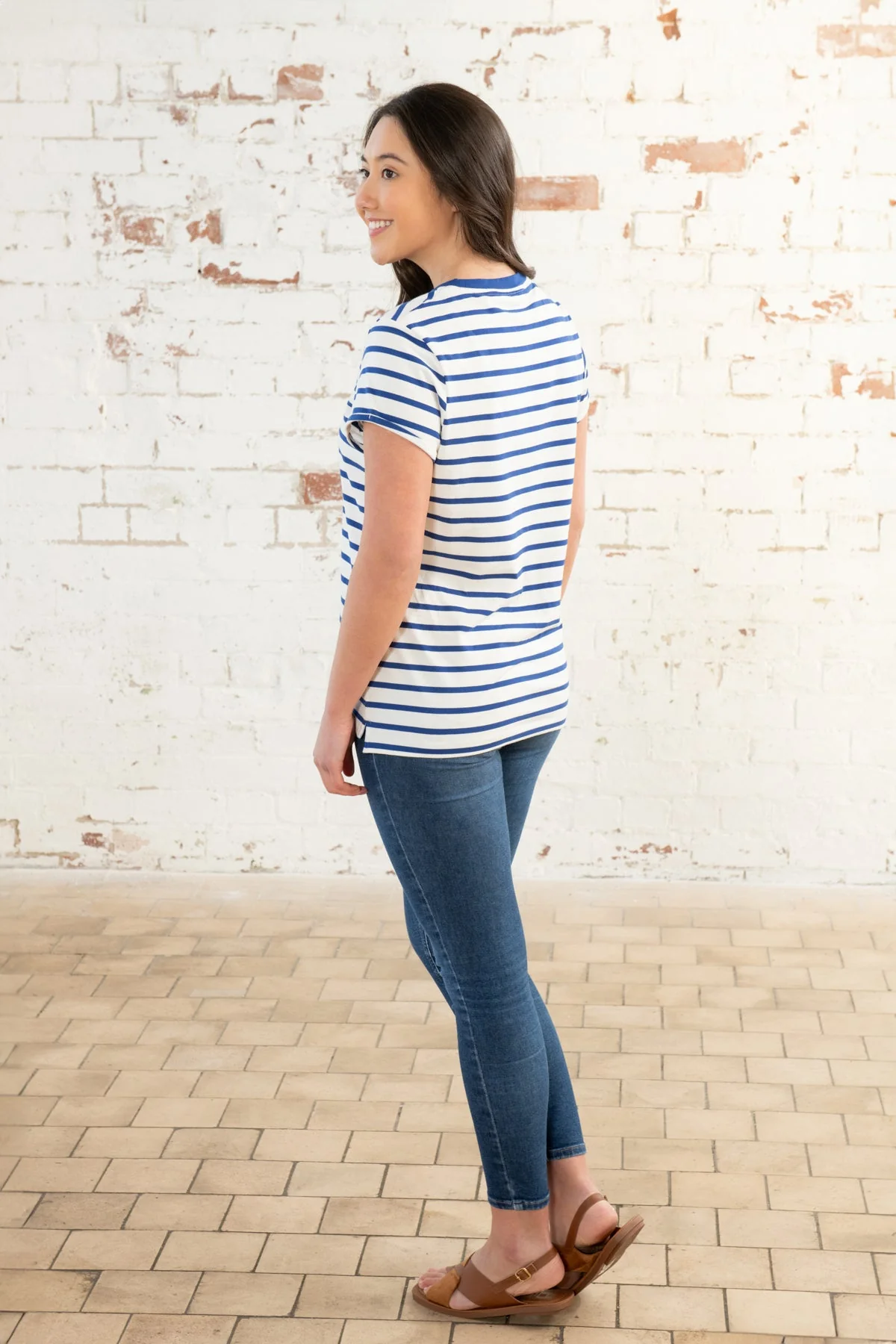 Causeway Tee - Indigo Stripe - Image 6