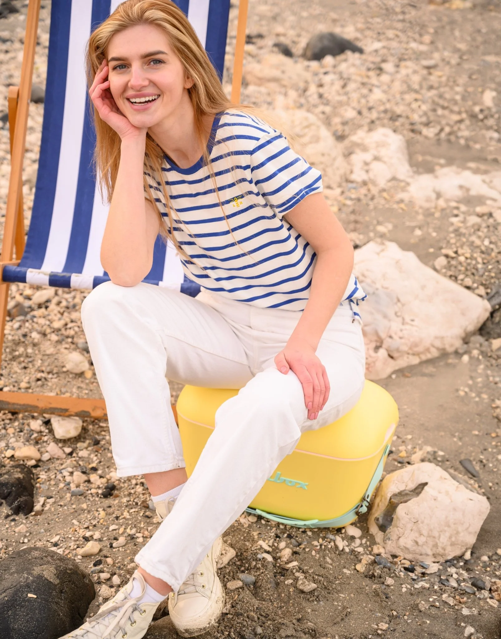 Causeway Tee - Indigo Stripe - Image 9