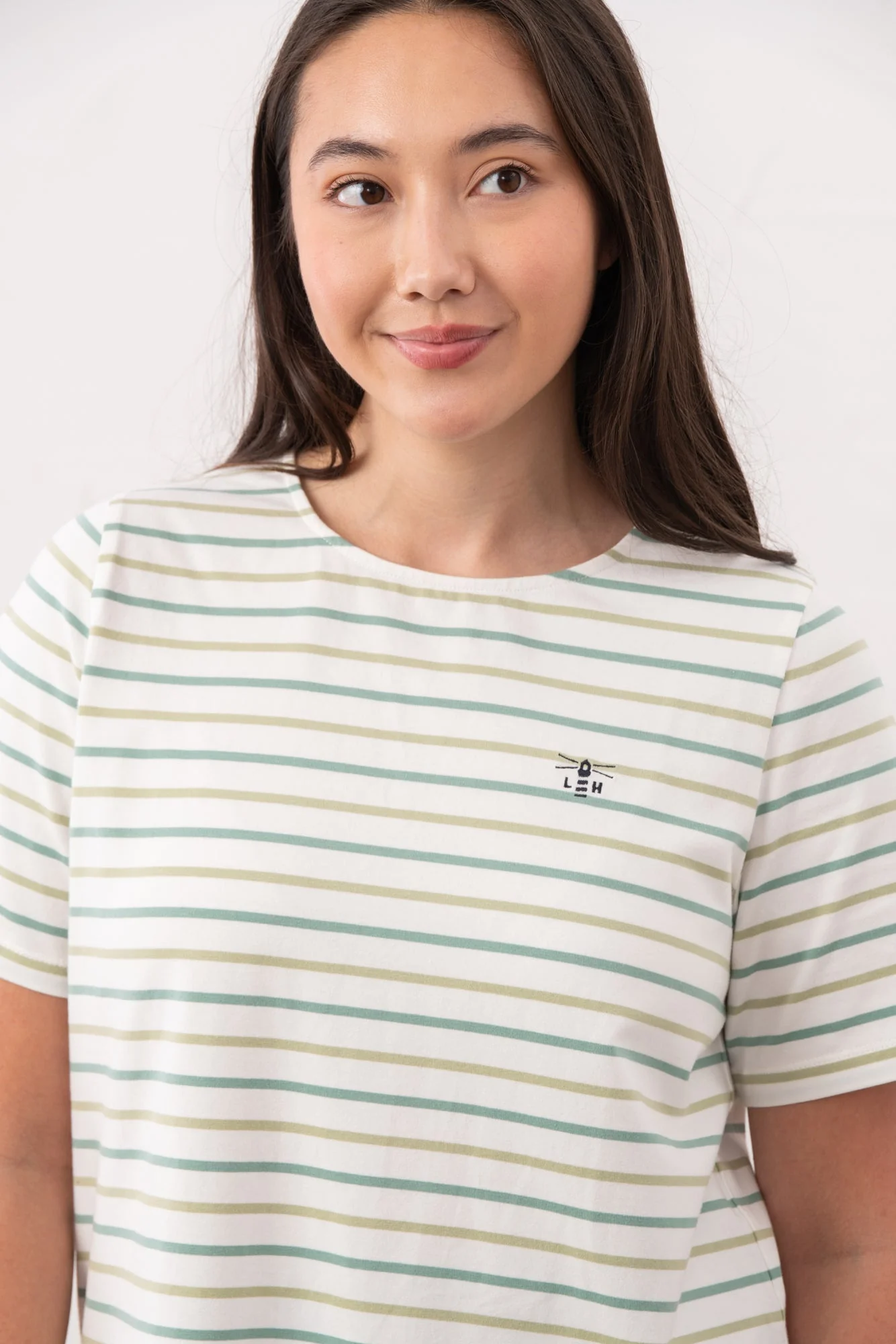 Causeway Tee - Mint Green Basil Stripe - Image 4
