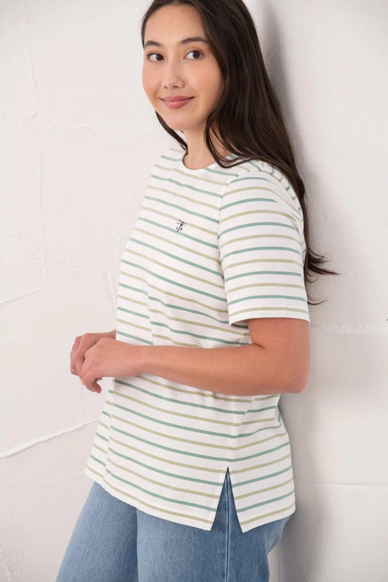 Causeway Tee - Mint Green Basil Stripe - Image 5