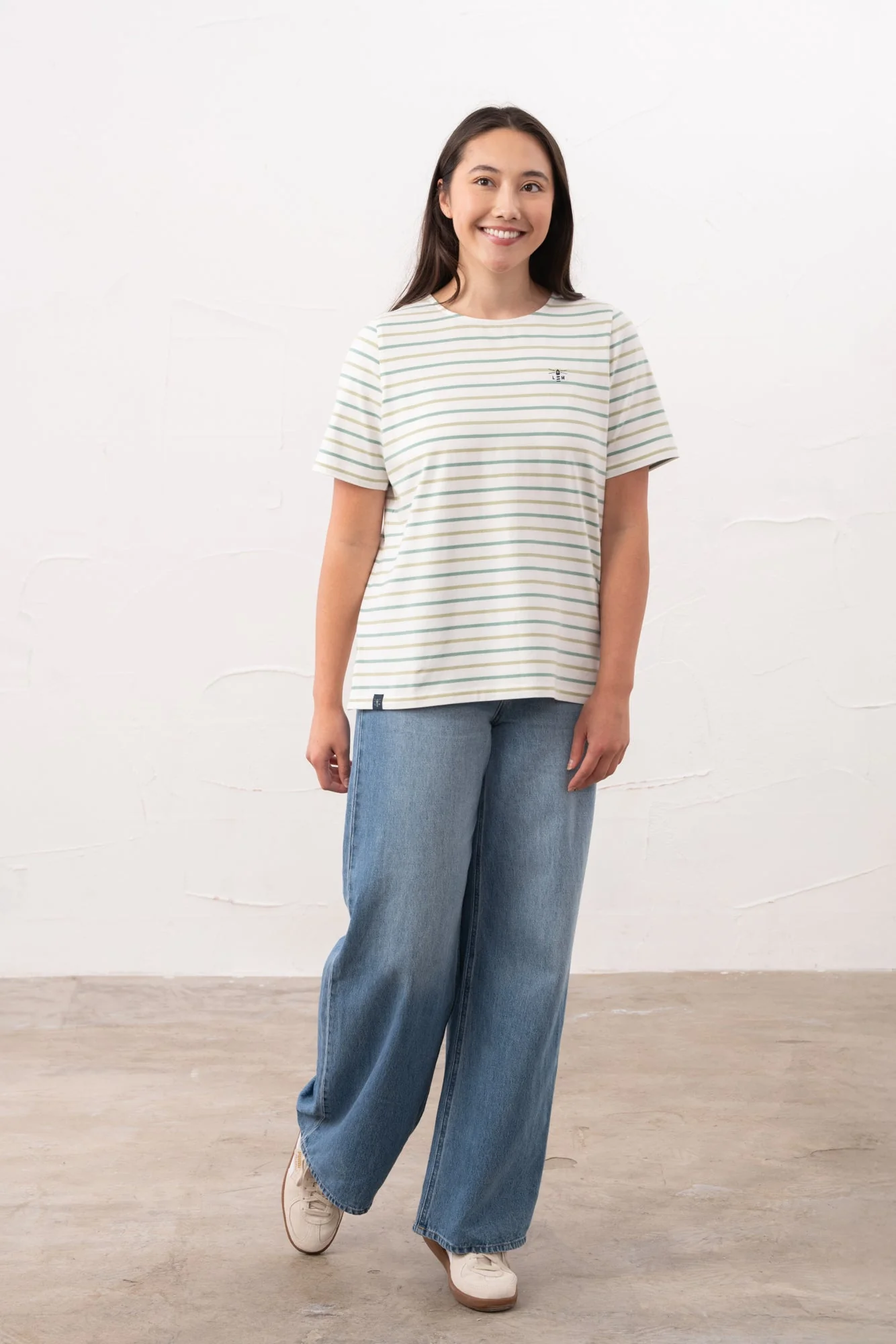 Causeway Tee - Mint Green Basil Stripe - Image 6