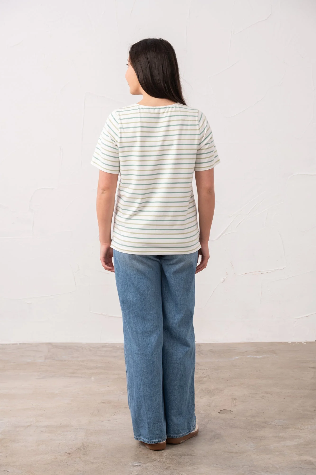 Causeway Tee - Mint Green Basil Stripe - Image 7