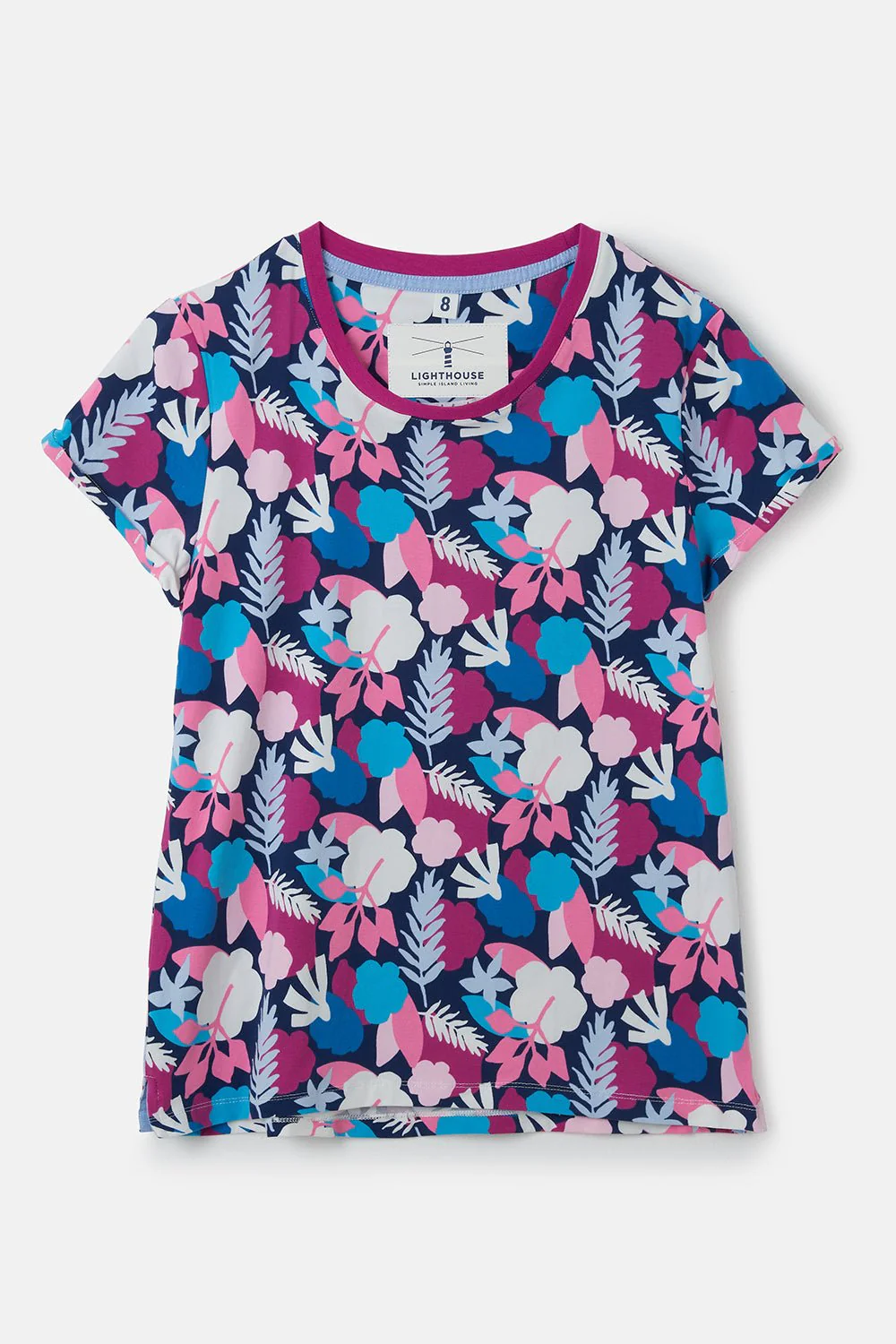 Causeway Tee - Navy Abstract Floral - Image 2