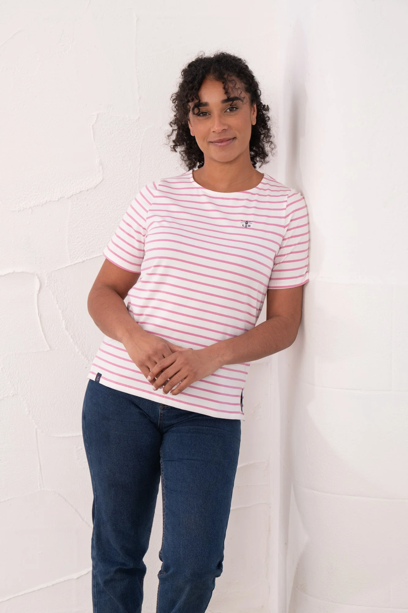 Causeway Tee - Pink Stripe - Image 4