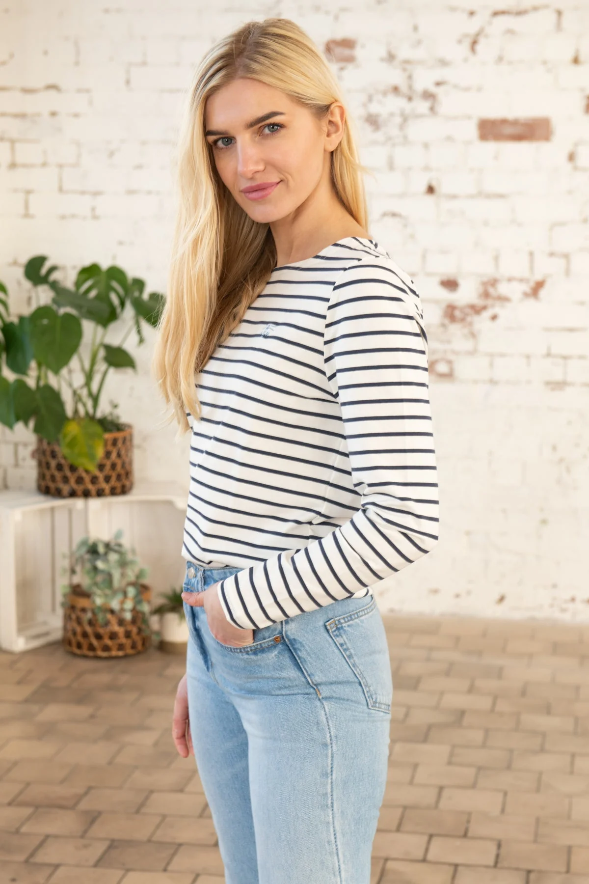 Causeway Breton Top - Cloud Midnight Stripe - Image 6