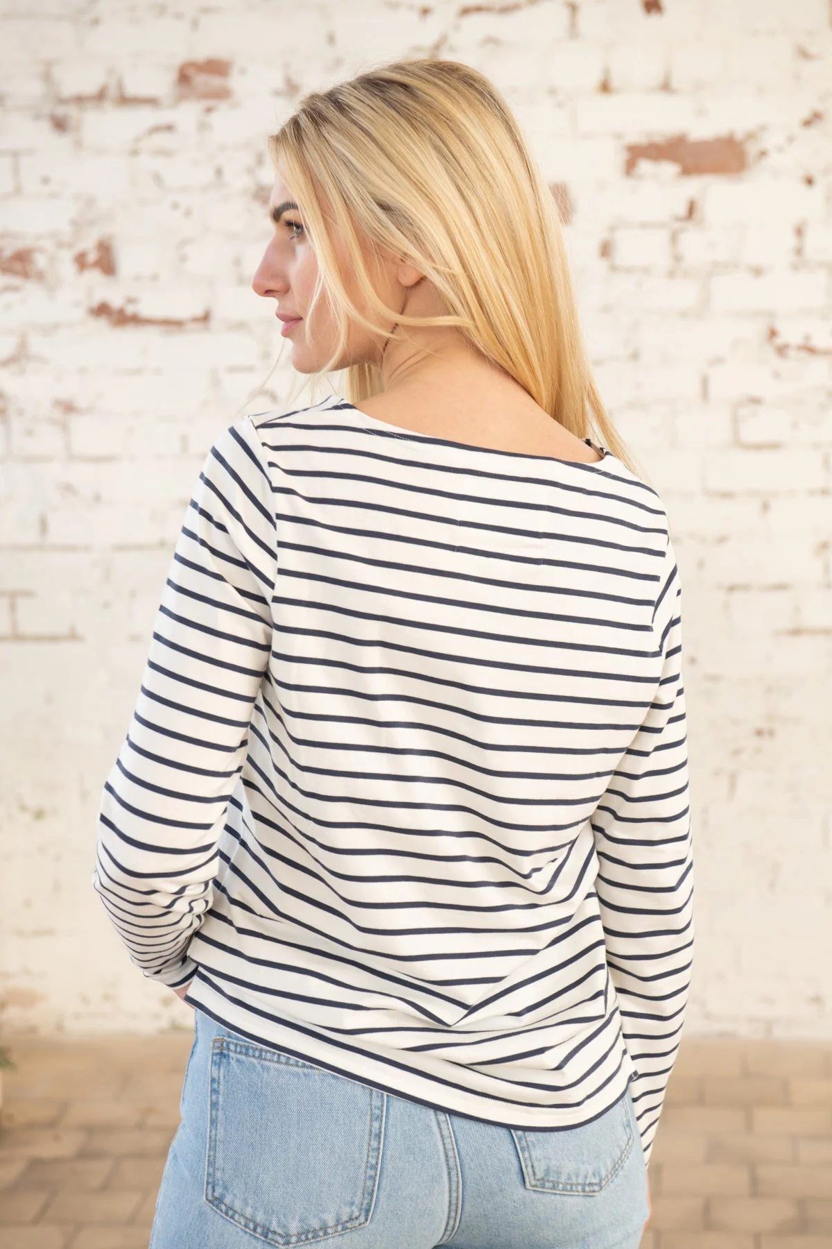 Causeway Breton Top - Cloud Midnight Stripe - Image 8