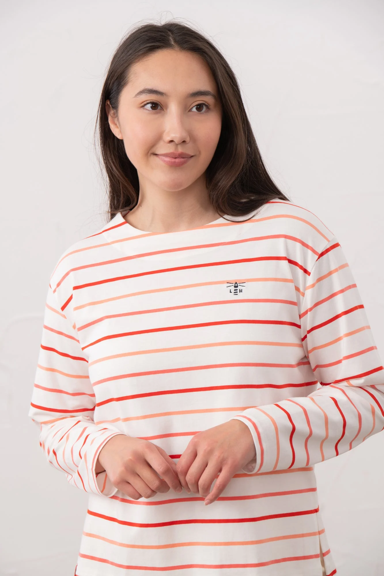 Causeway Breton Top - Coral Poppy Stripe - Image 6