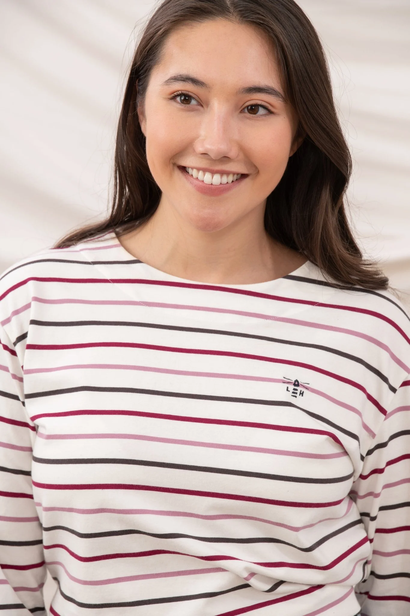 Causeway Breton Top - Cranberry Pink Stripe - Image 6