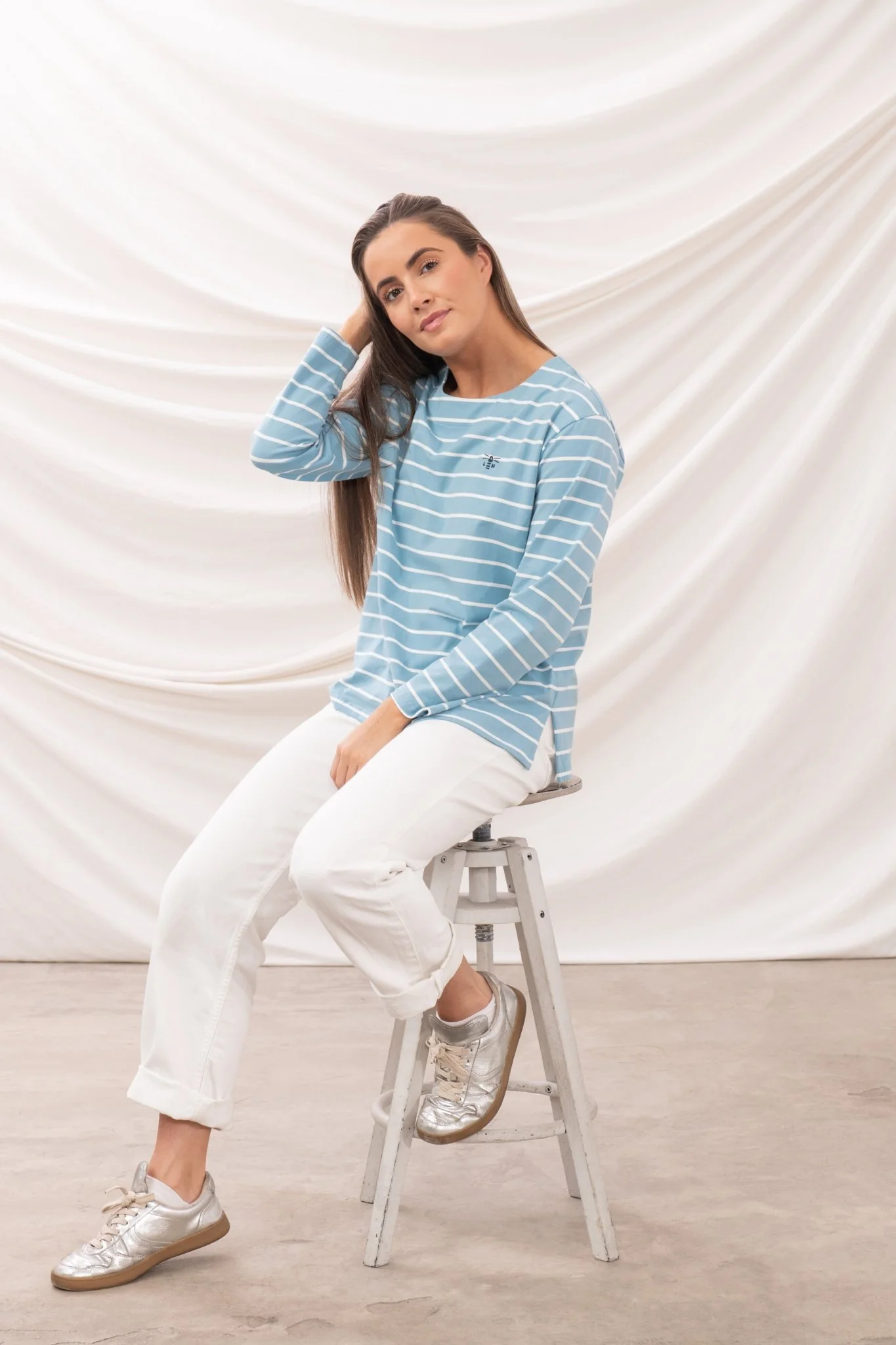 Causeway Breton Top - Marine Blue Stripe - Image 4