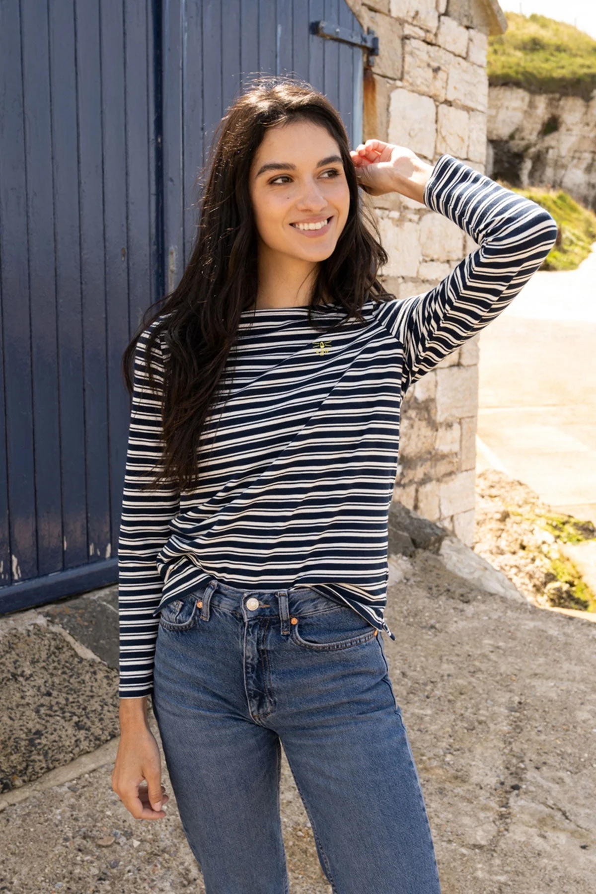 Causeway Breton Top - Navy Stripe - Image 10