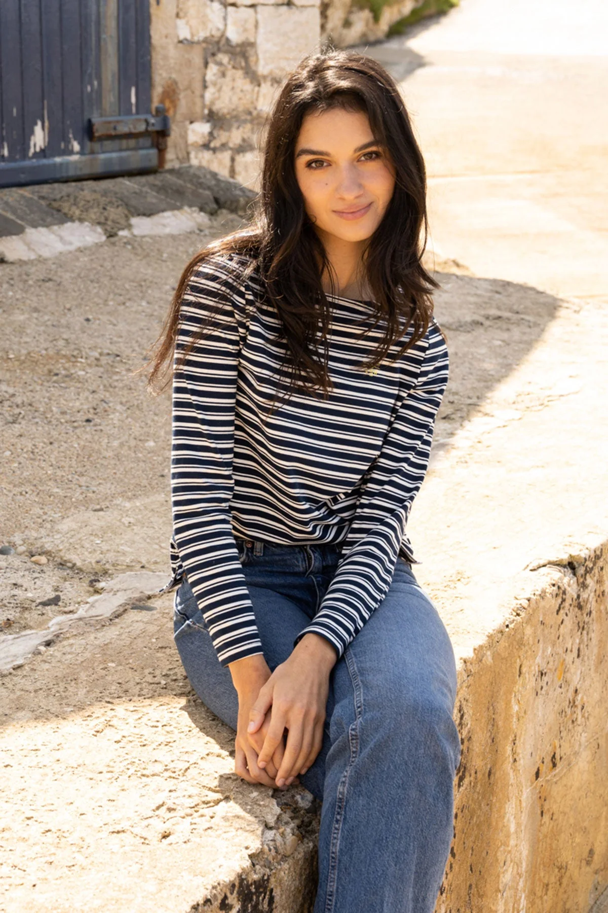 Causeway Breton Top - Navy Stripe - Image 11