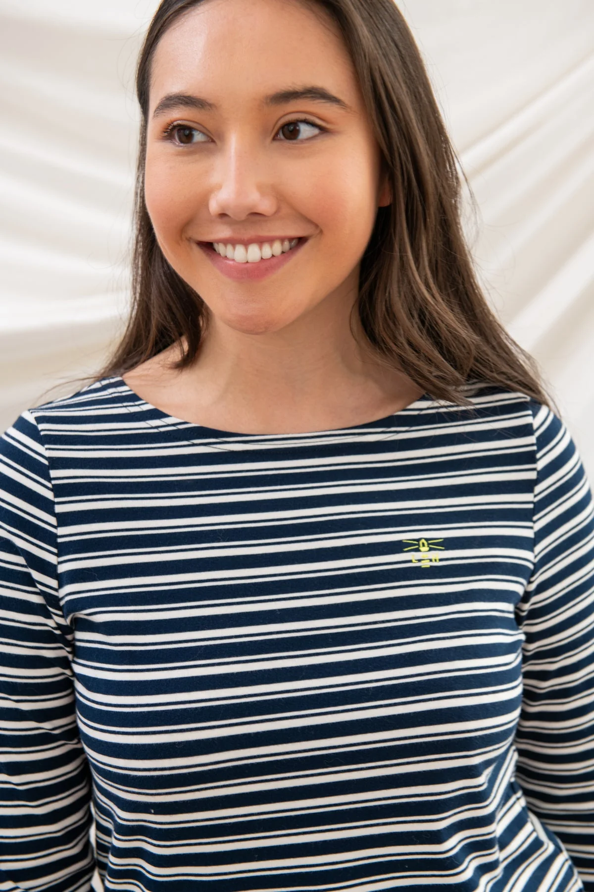 Causeway Breton Top - Navy Stripe - Image 7