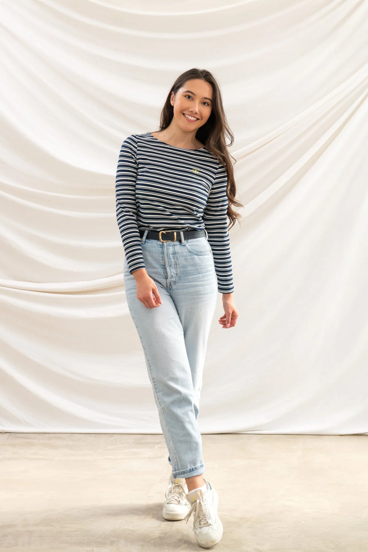 Causeway Breton Top - Navy Stripe - Image 8