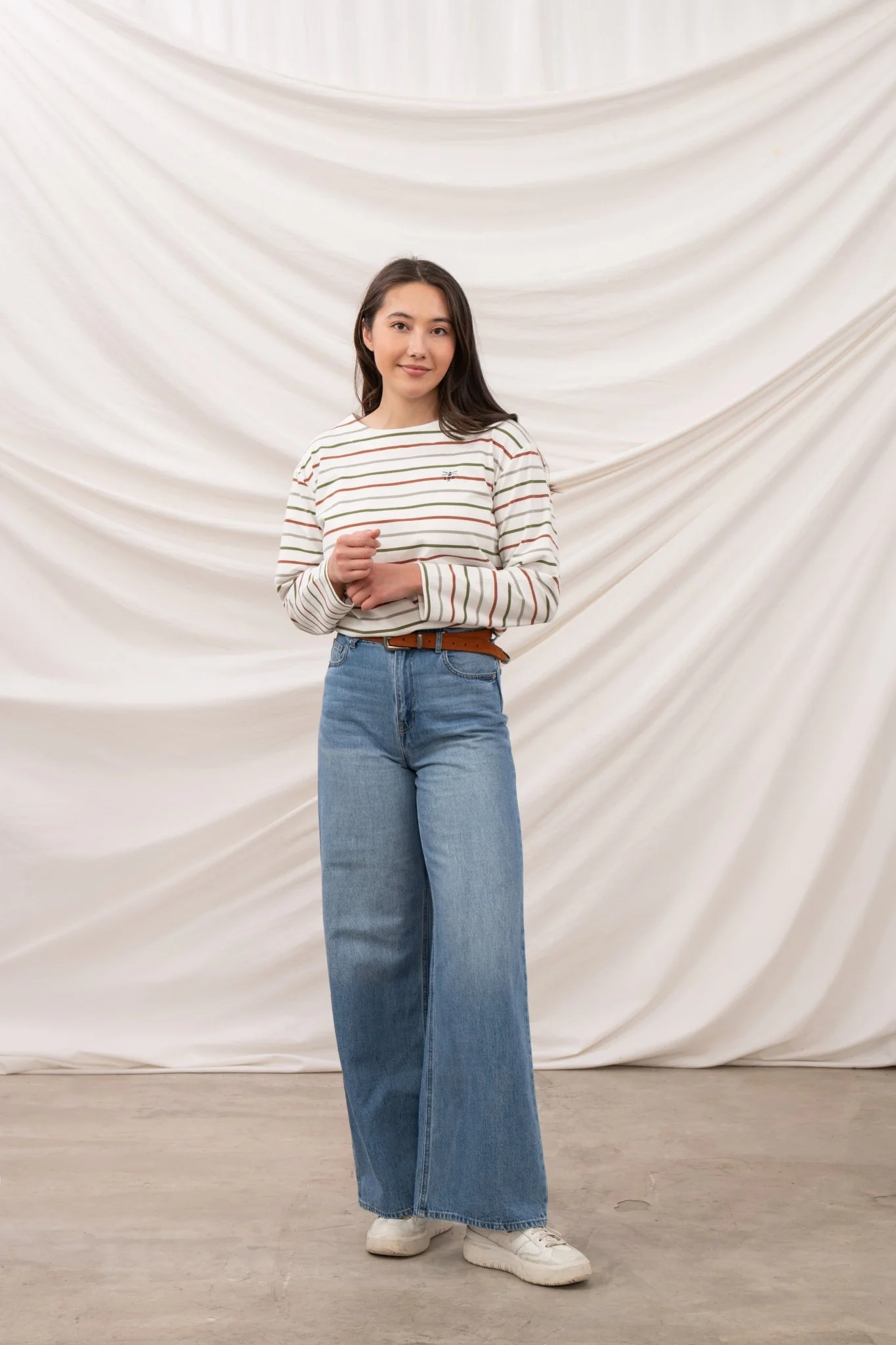 Causeway Breton Top - Sea Kelp Rust Stripe - Image 5