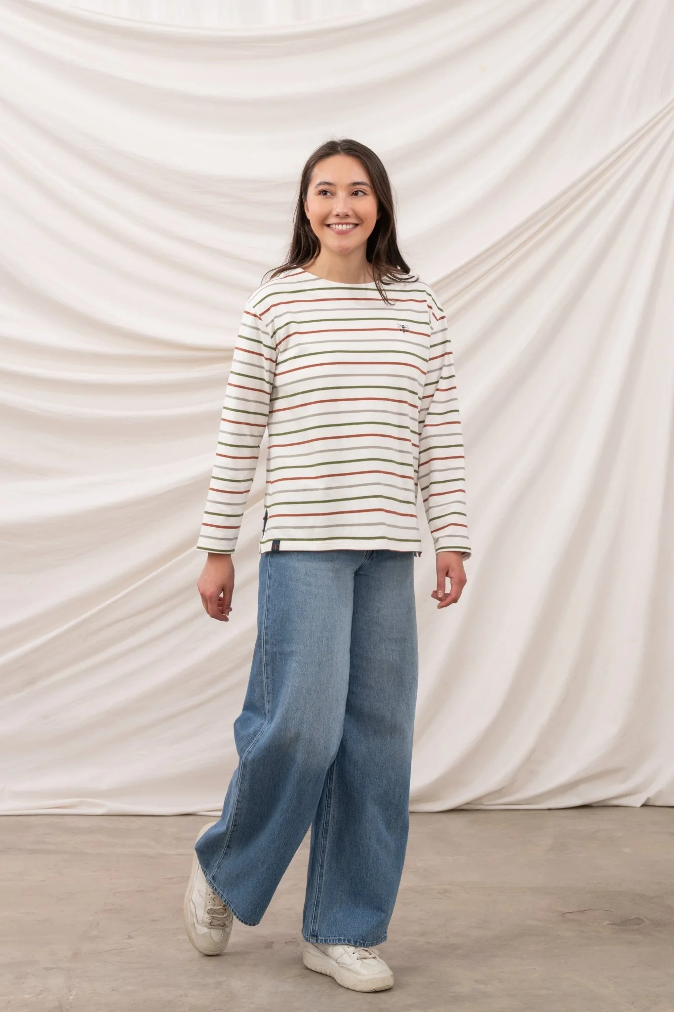 Causeway Breton Top - Sea Kelp Rust Stripe - Image 7
