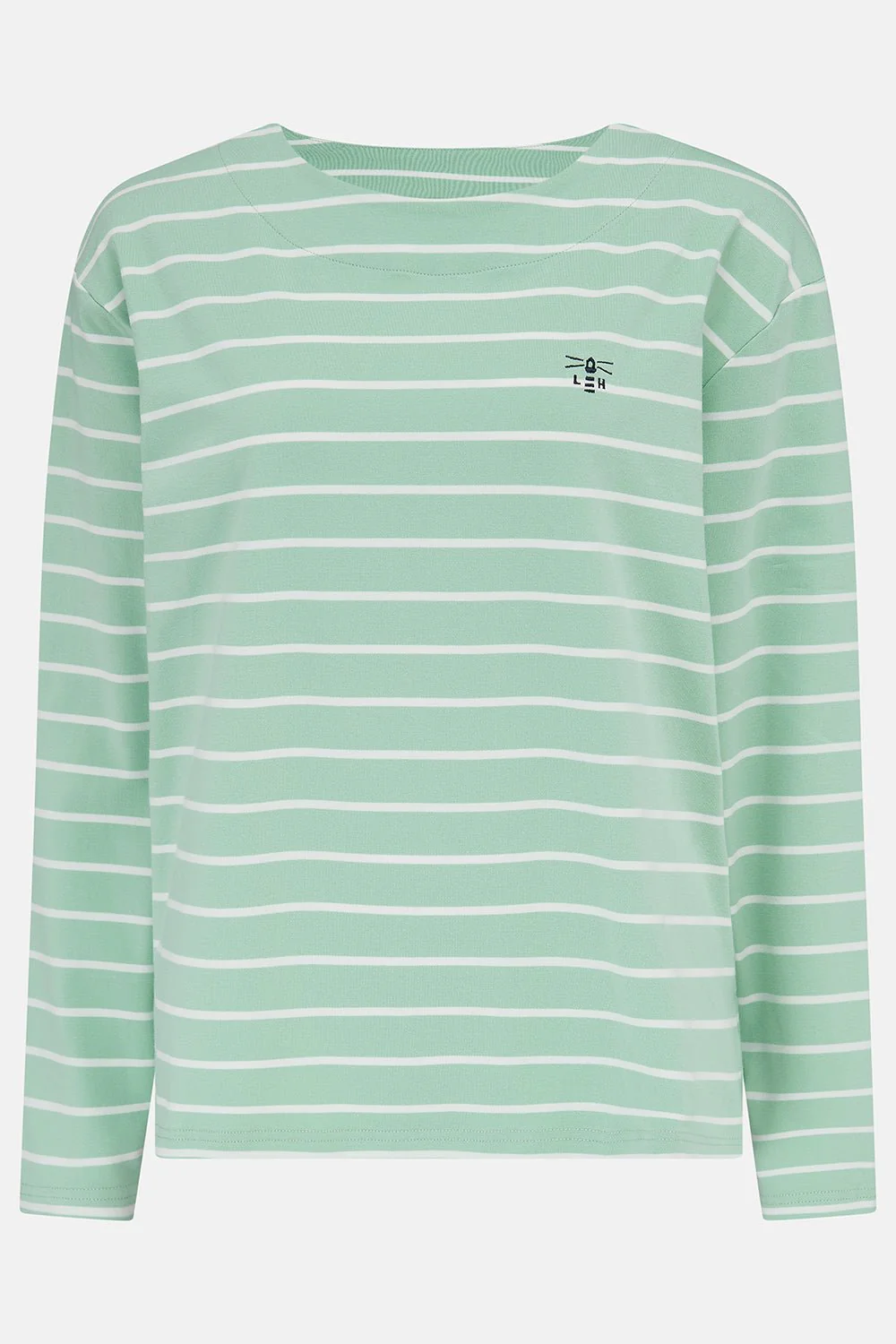 Causeway Breton Top - Soft Pistachio Stripe - Image 2