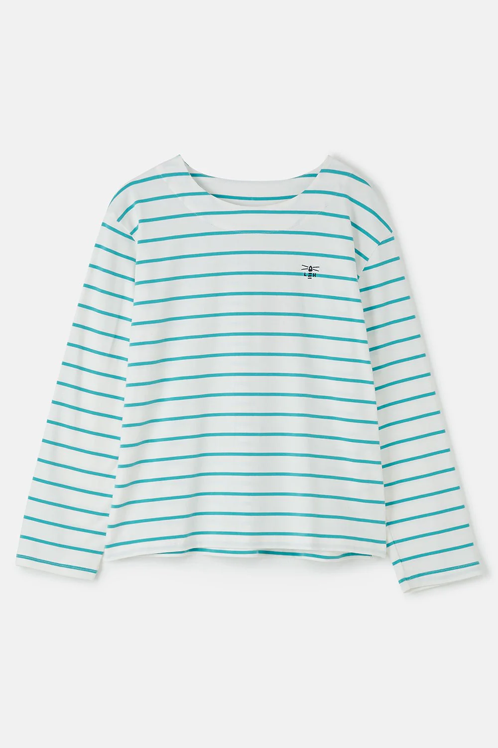 Causeway Breton Top - Soft Teal Stripe - Image 7