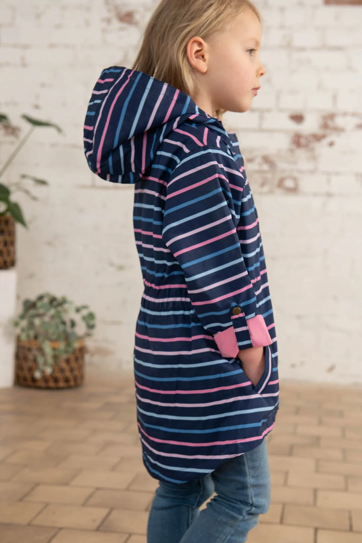 Charlotte Parka - Blue Pink Stripe - Image 11