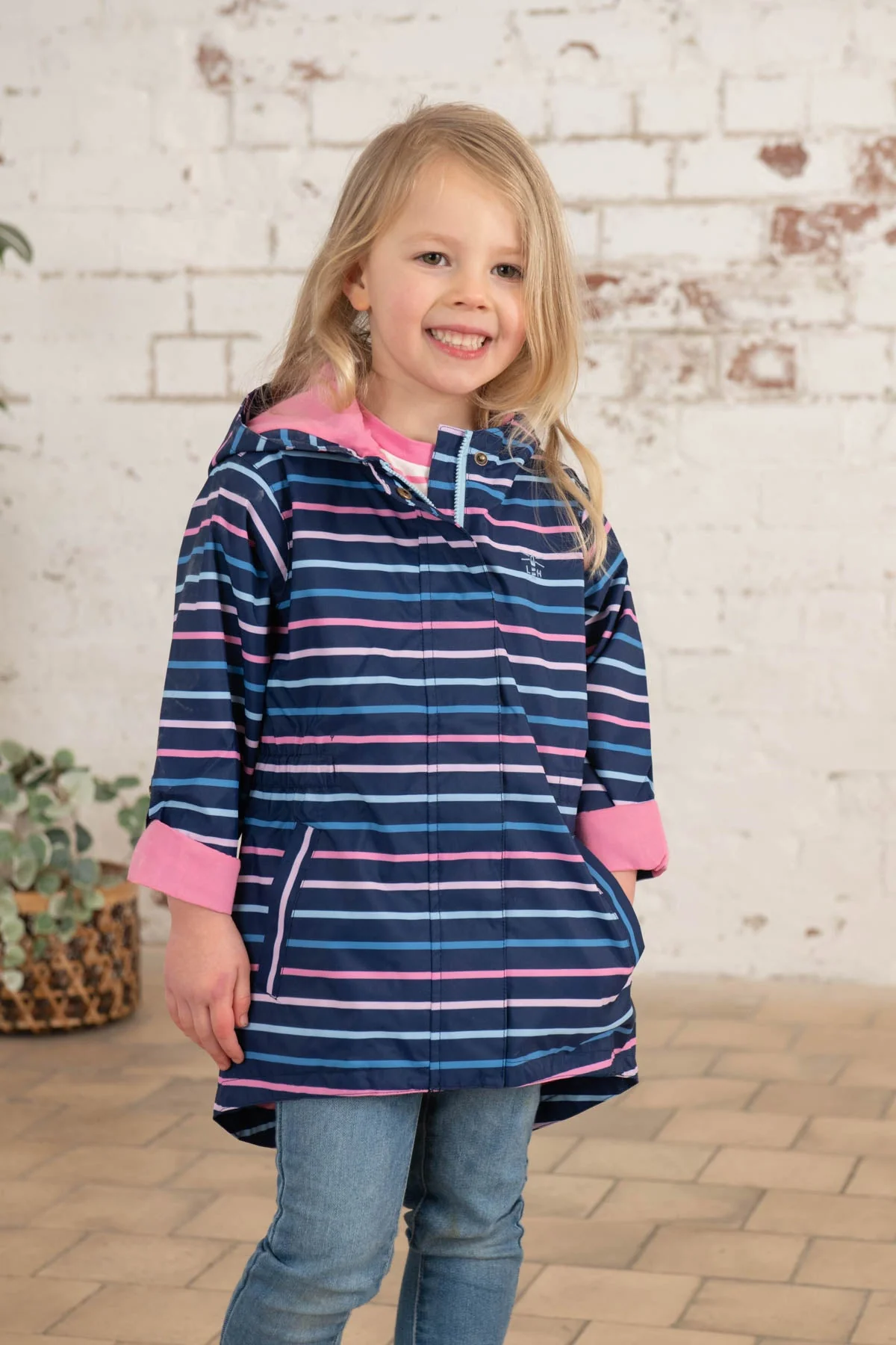 Charlotte Parka - Blue Pink Stripe - Image 4