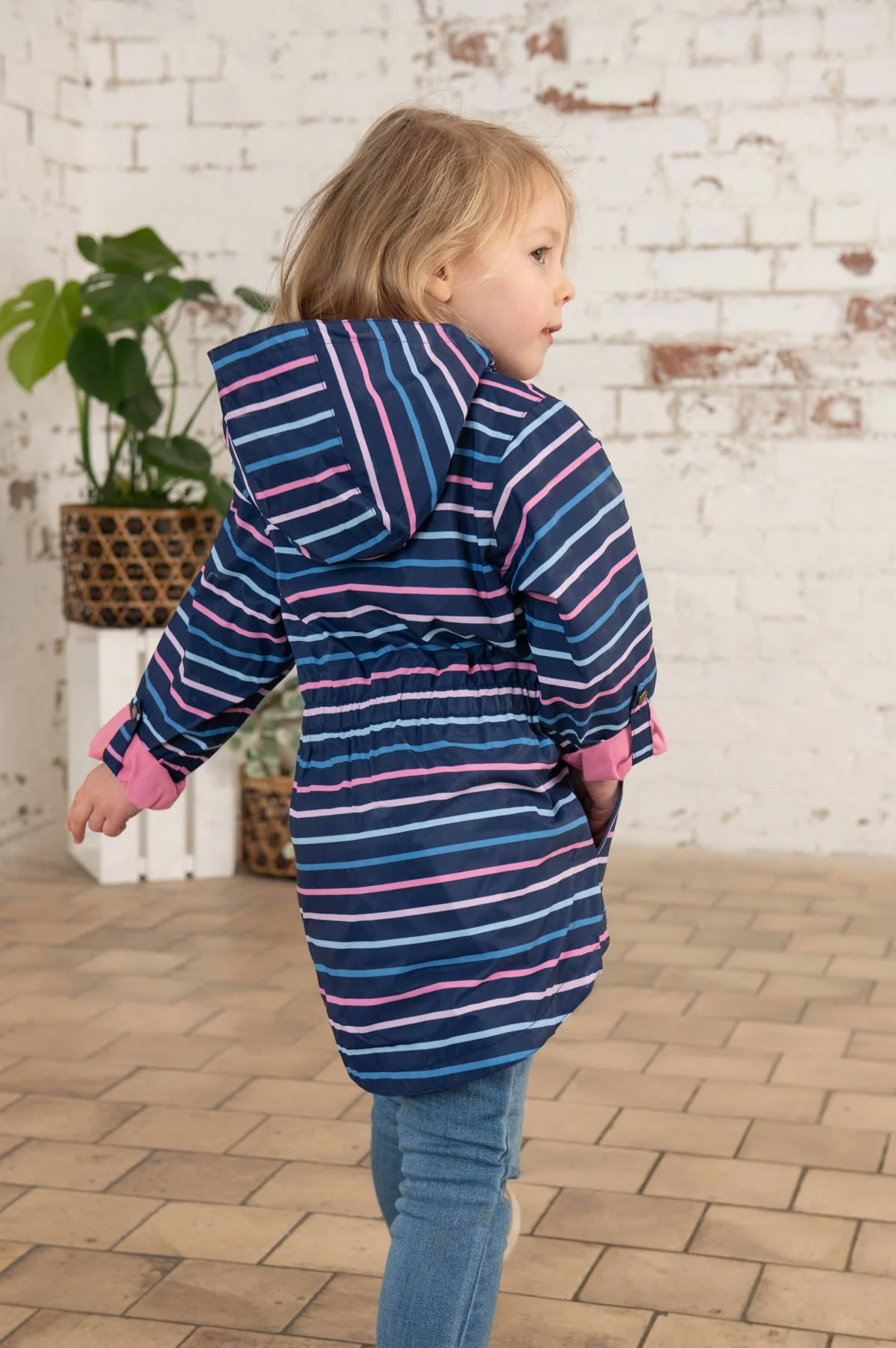 Charlotte Parka - Blue Pink Stripe - Image 8