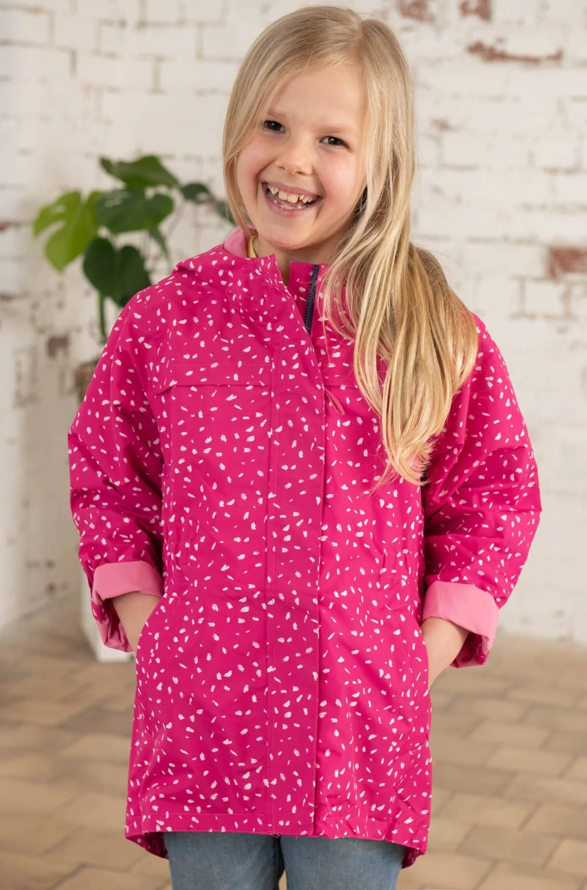 Charlotte Parka - Bright Pink Print - Image 3