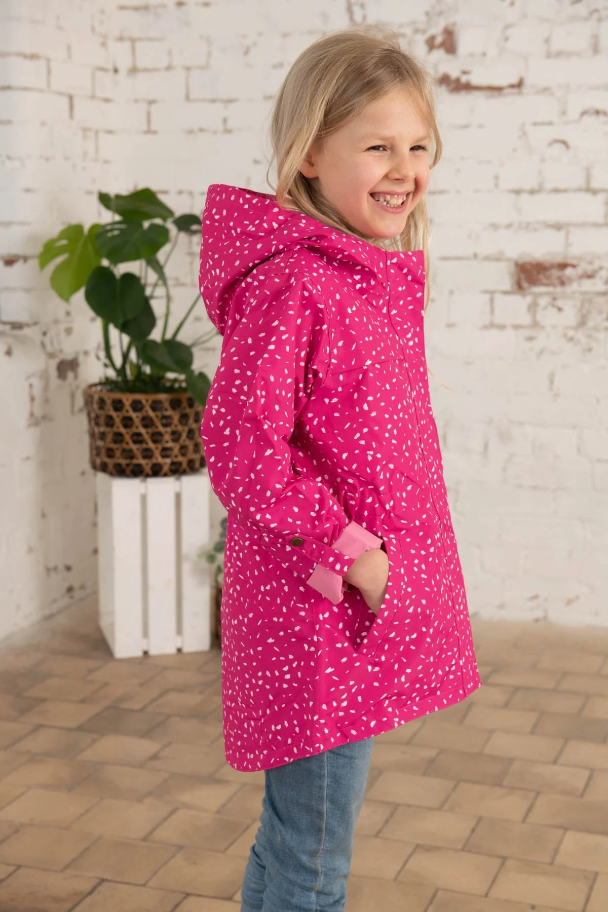 Charlotte Parka - Bright Pink Print - Image 9