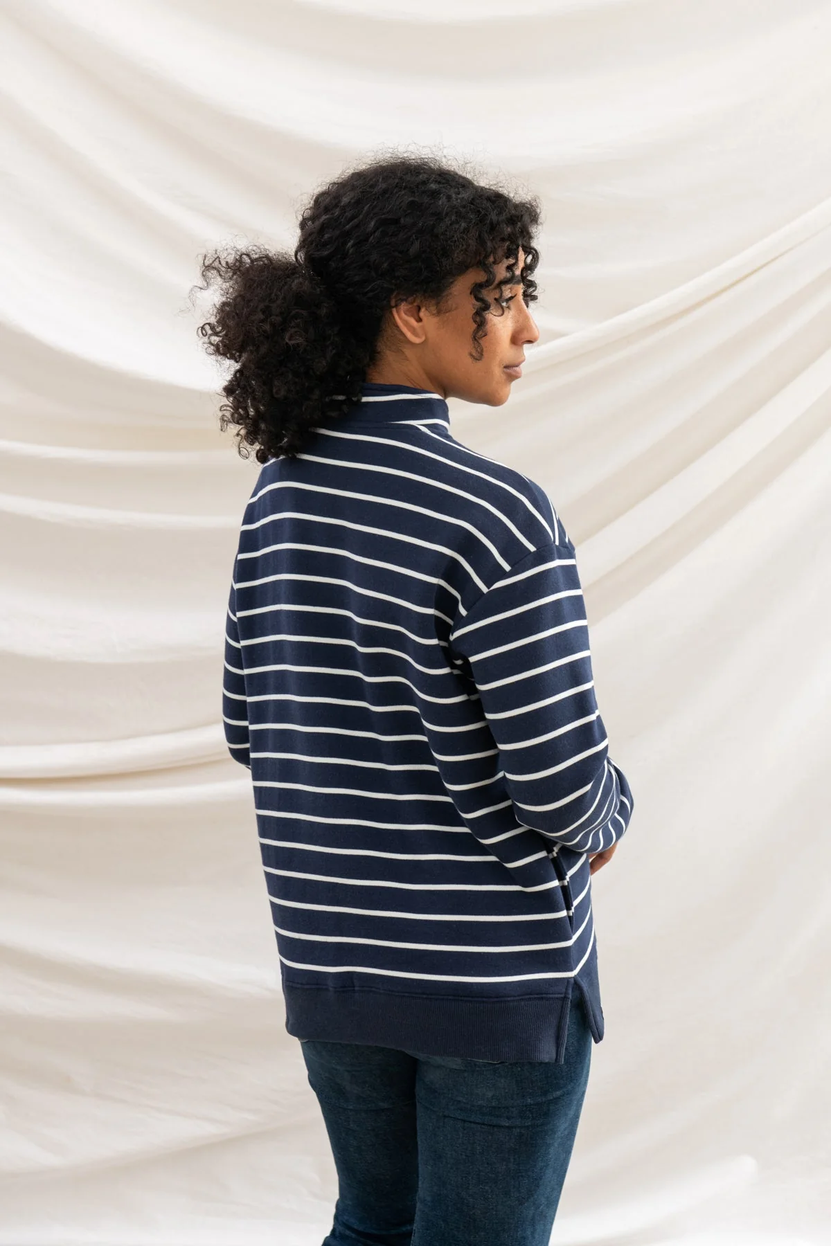 Coral Jersey - Navy Stripe - Image 6