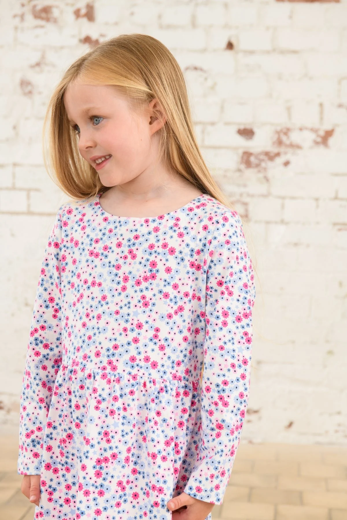 Ellie Dress - Pink Blue Floral - Image 5