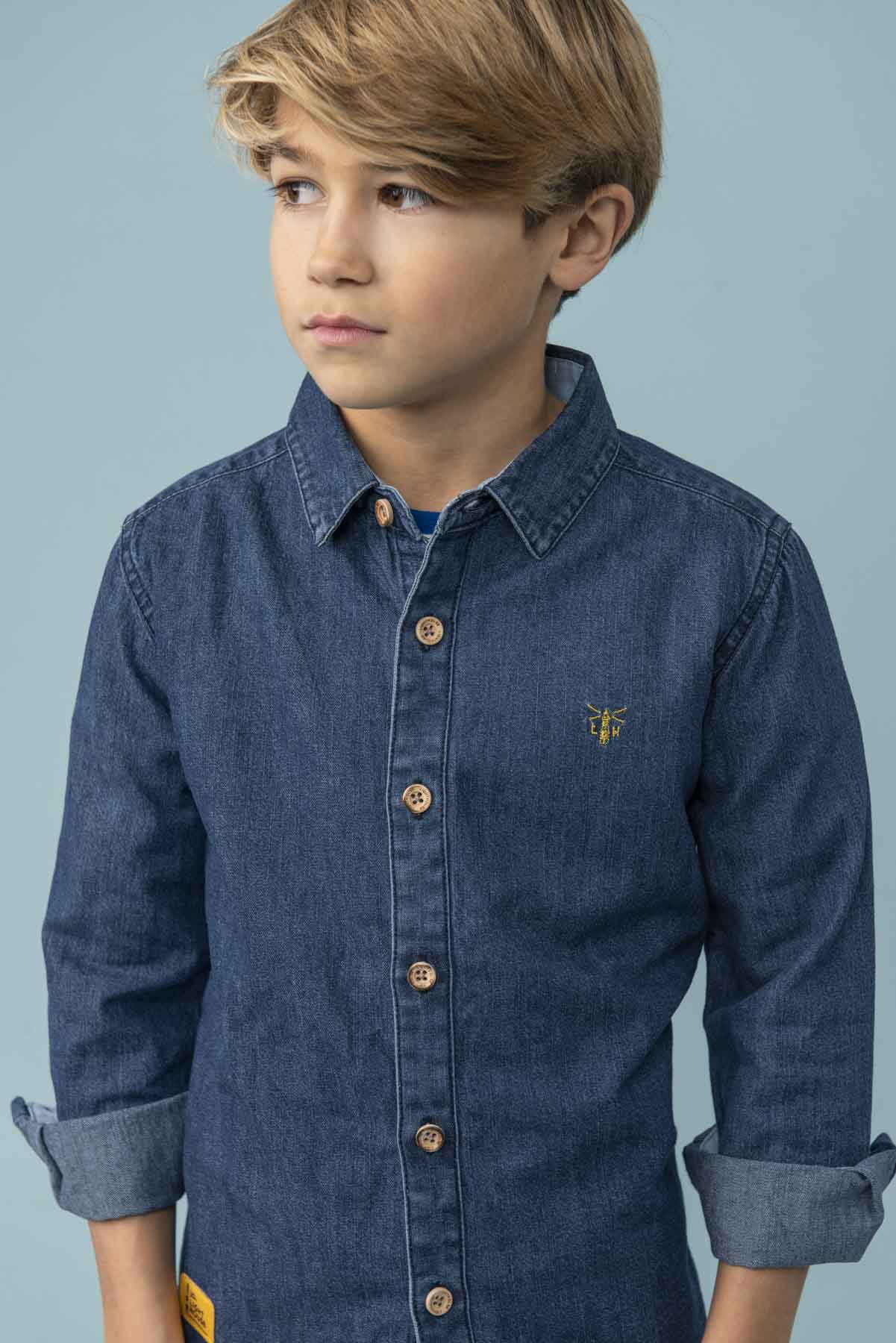 Elliot Shirt -  Washed Denim - Image 4