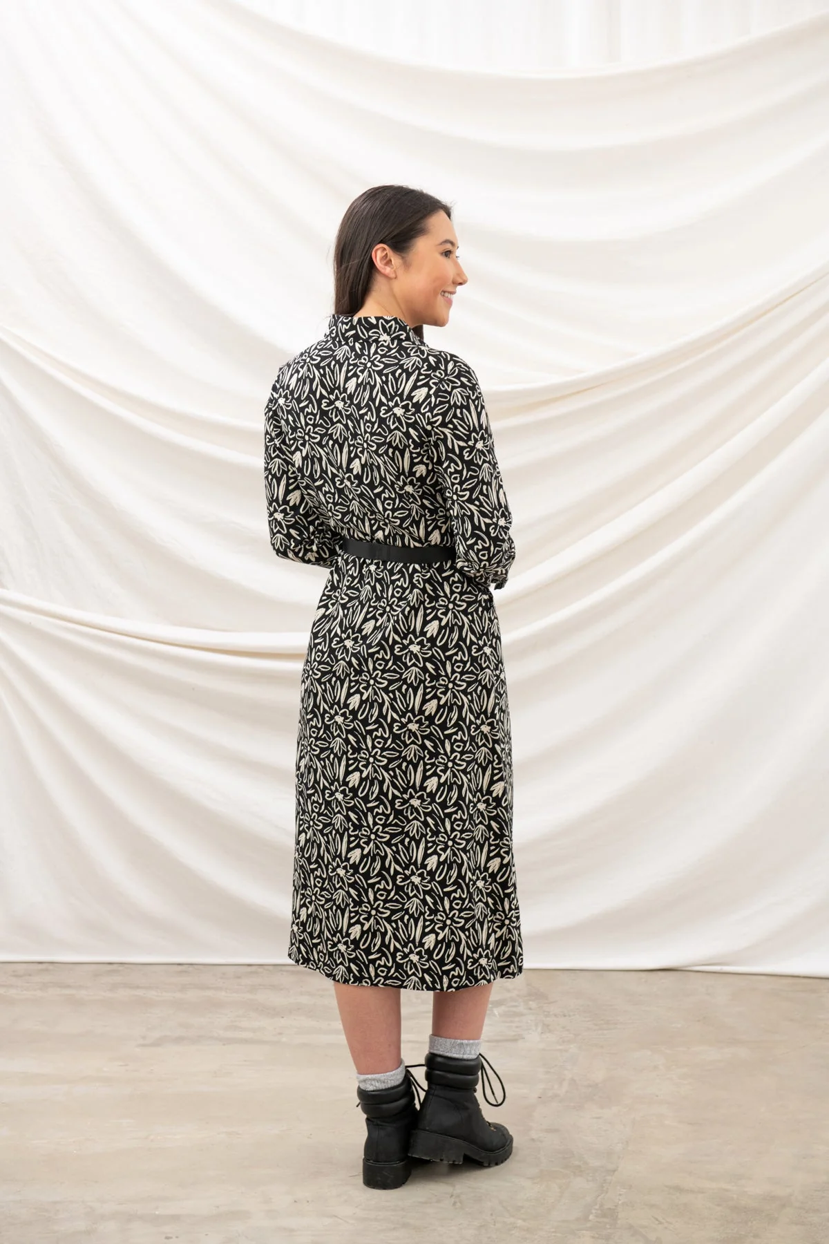 Elsie Dress - Black Floral - Image 4