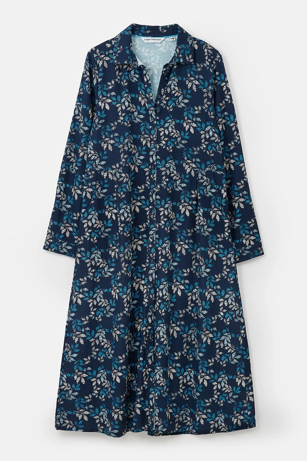 Elsie Dress - Navy Leaf - Image 7