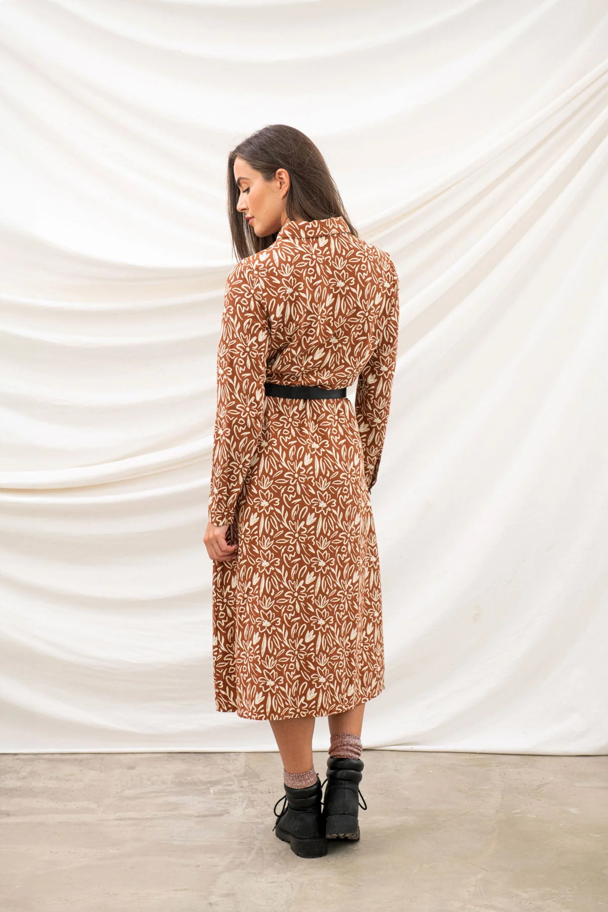 Elsie Dress - Rust Floral - Image 4