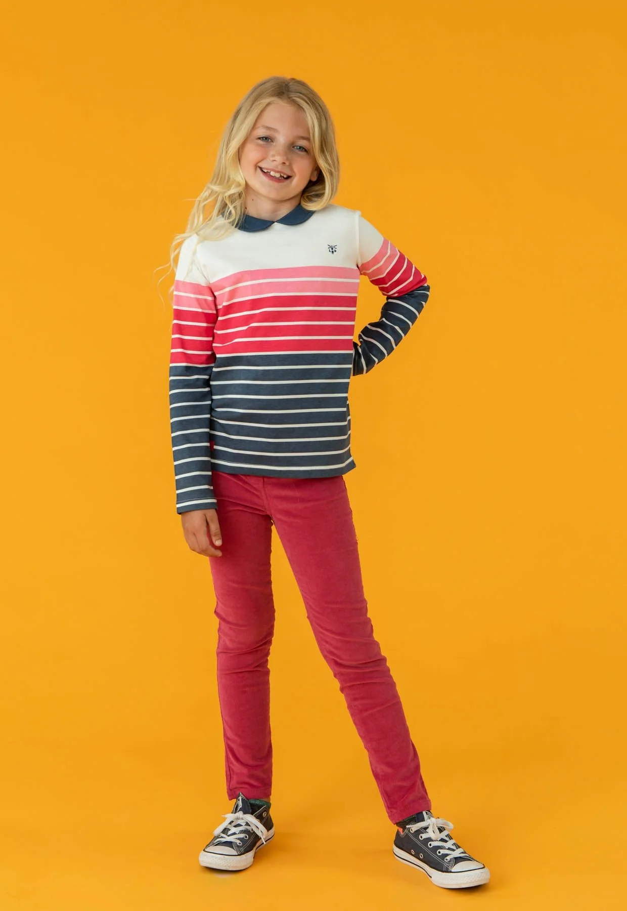 Emmie Top - Blue Pink Stripe - Image 4