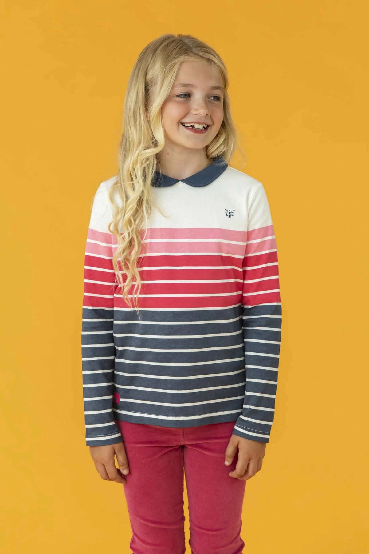 Emmie Top - Blue Pink Stripe - Image 5