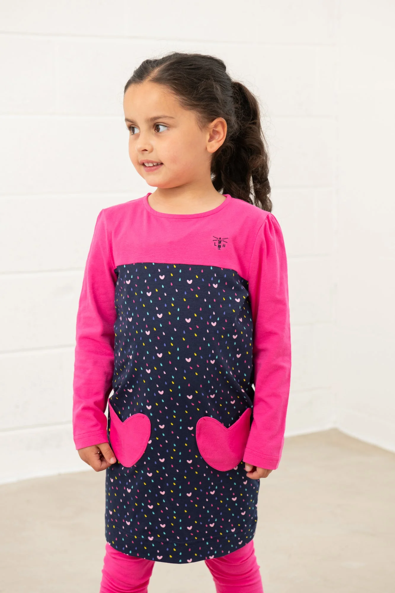 Esme Dress - Pink Hearts - Image 3