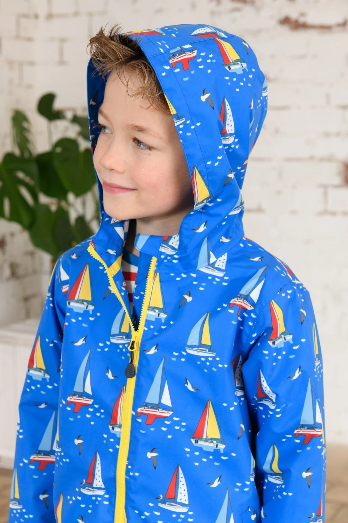 Ethan Jacket - Blue Boat Print - Image 3