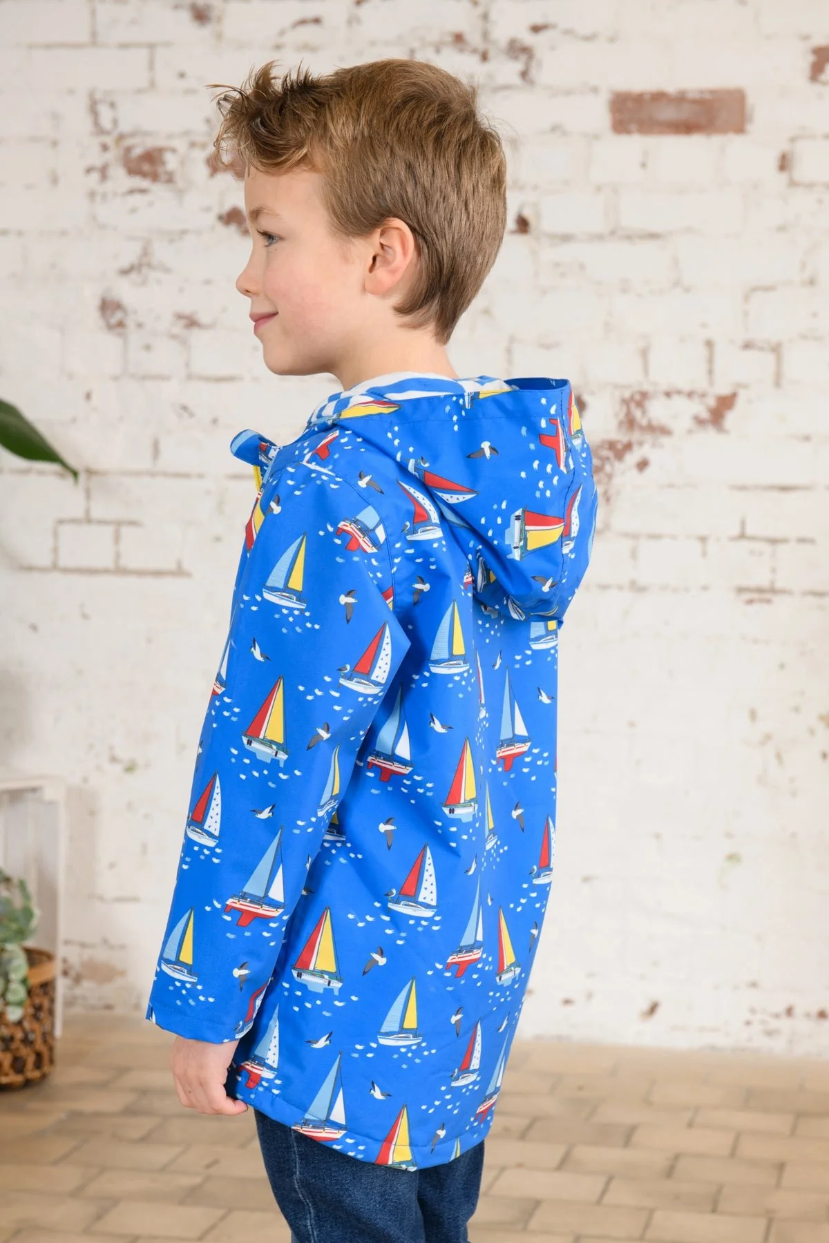 Ethan Jacket - Blue Boat Print - Image 5