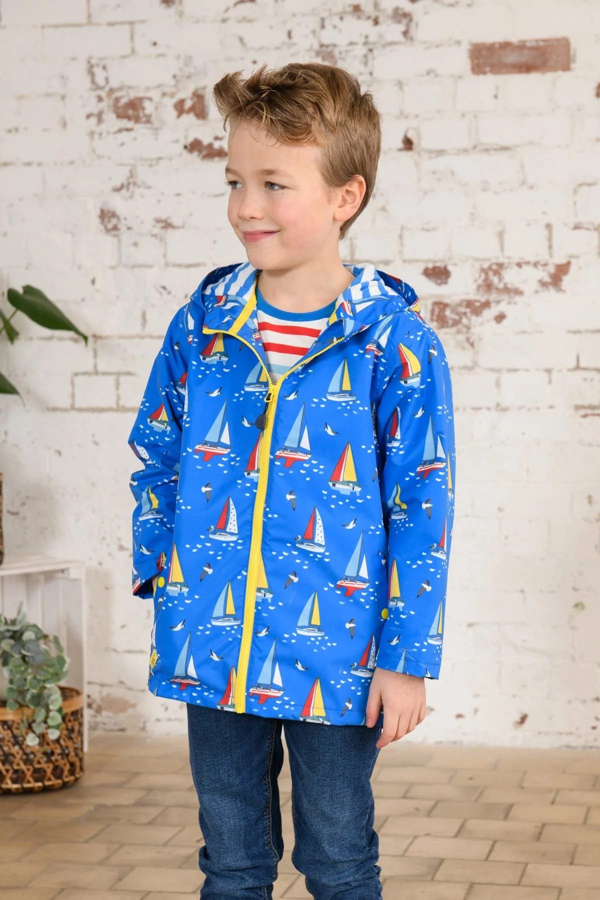 Ethan Jacket - Blue Boat Print - Image 6