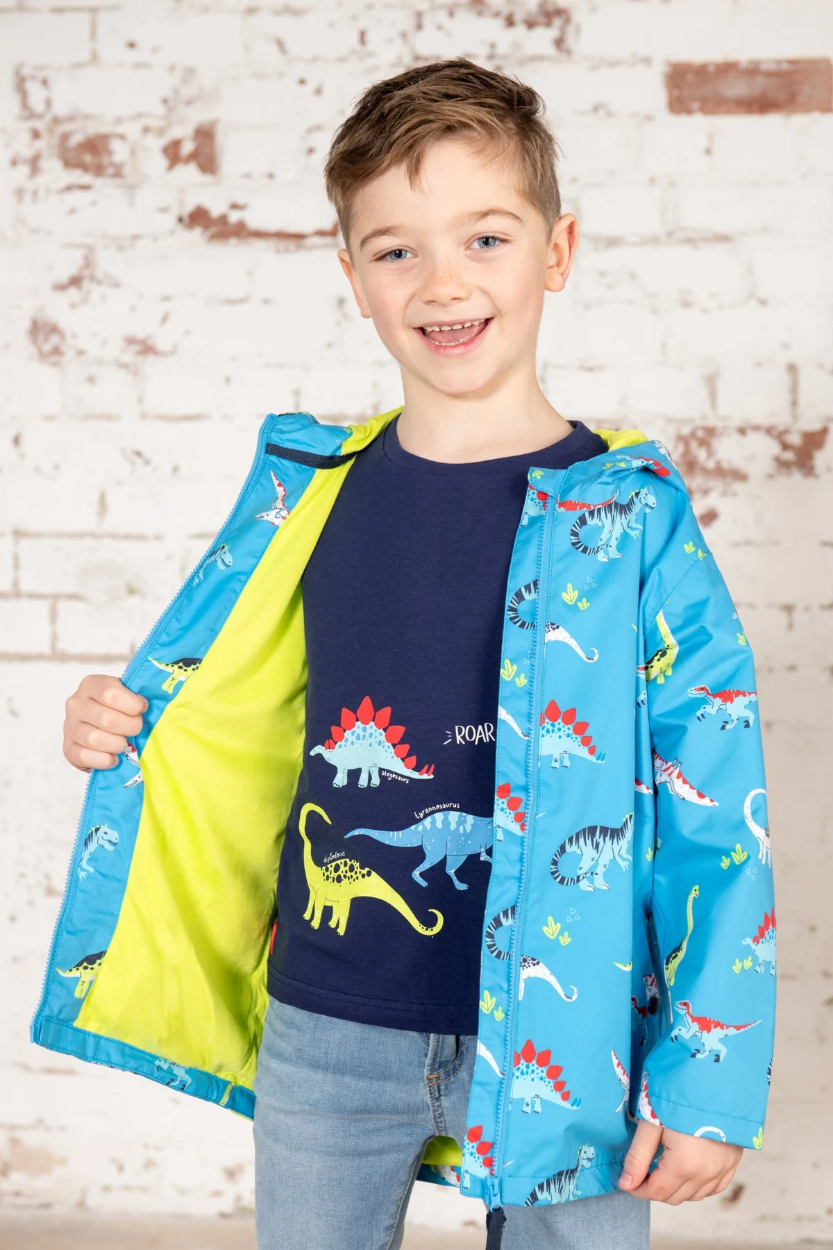 Ethan Jacket -  Blue Dino Print - Image 2