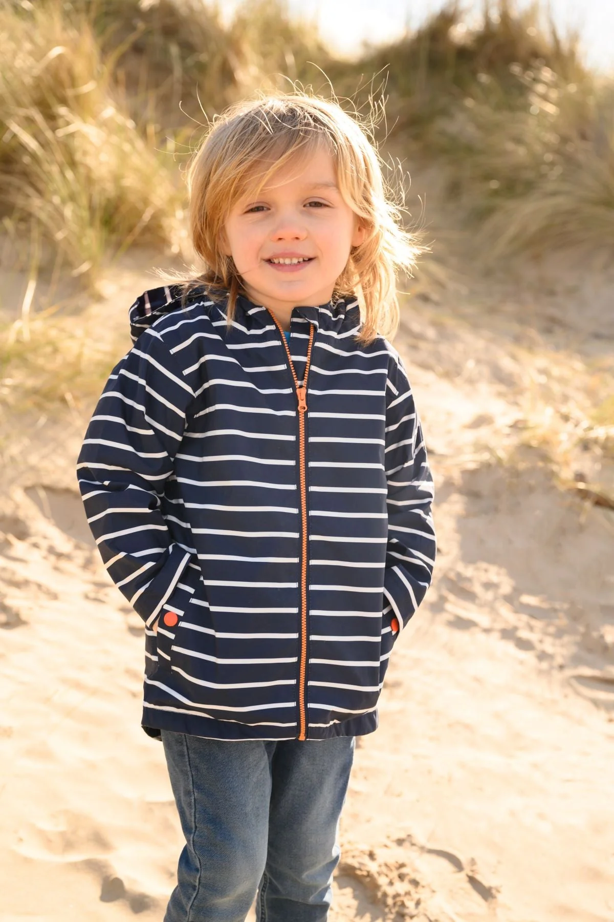 Ethan Jacket - Navy Stripe - Image 3