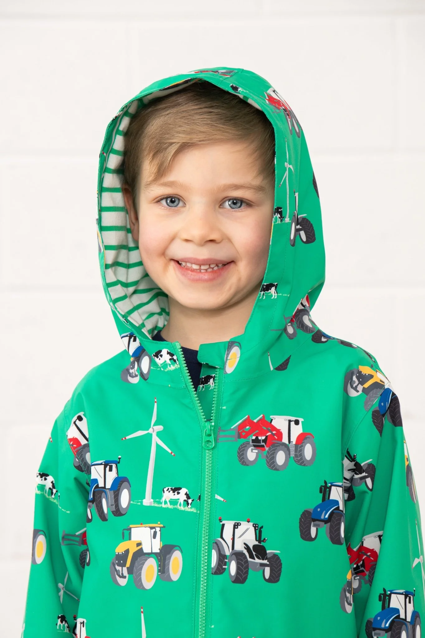 Ethan Jacket - Tractor Wind Turbine Print - Image 3