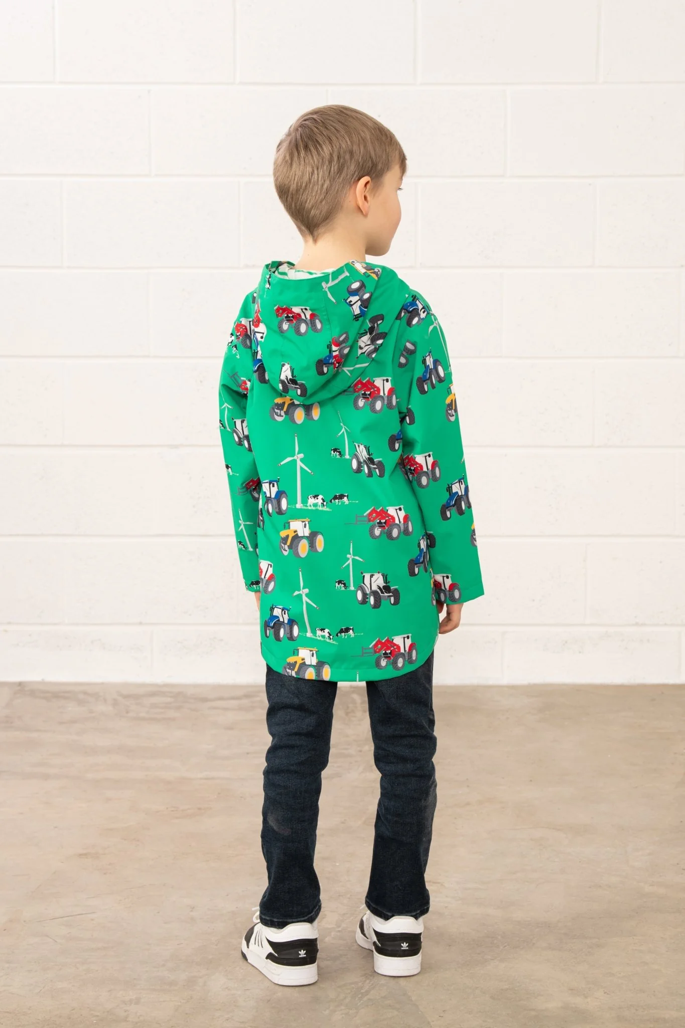 Ethan Jacket - Tractor Wind Turbine Print - Image 4
