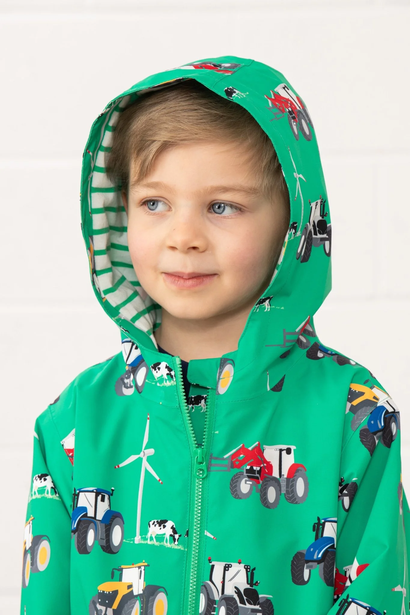 Ethan Jacket - Tractor Wind Turbine Print - Image 7